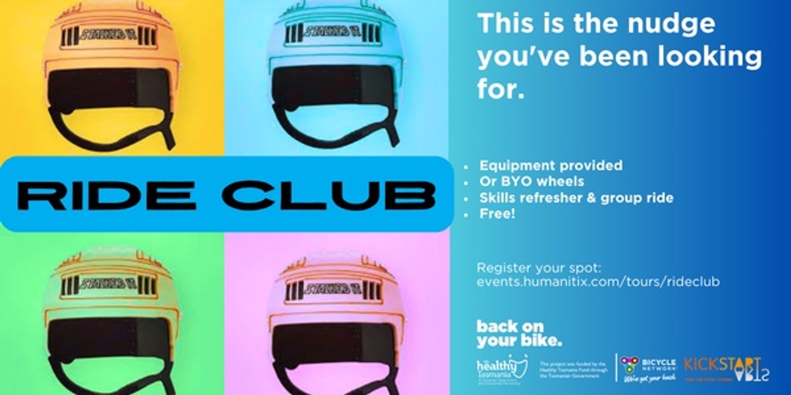 Banner image for Ride Club. Kickstart Arts
