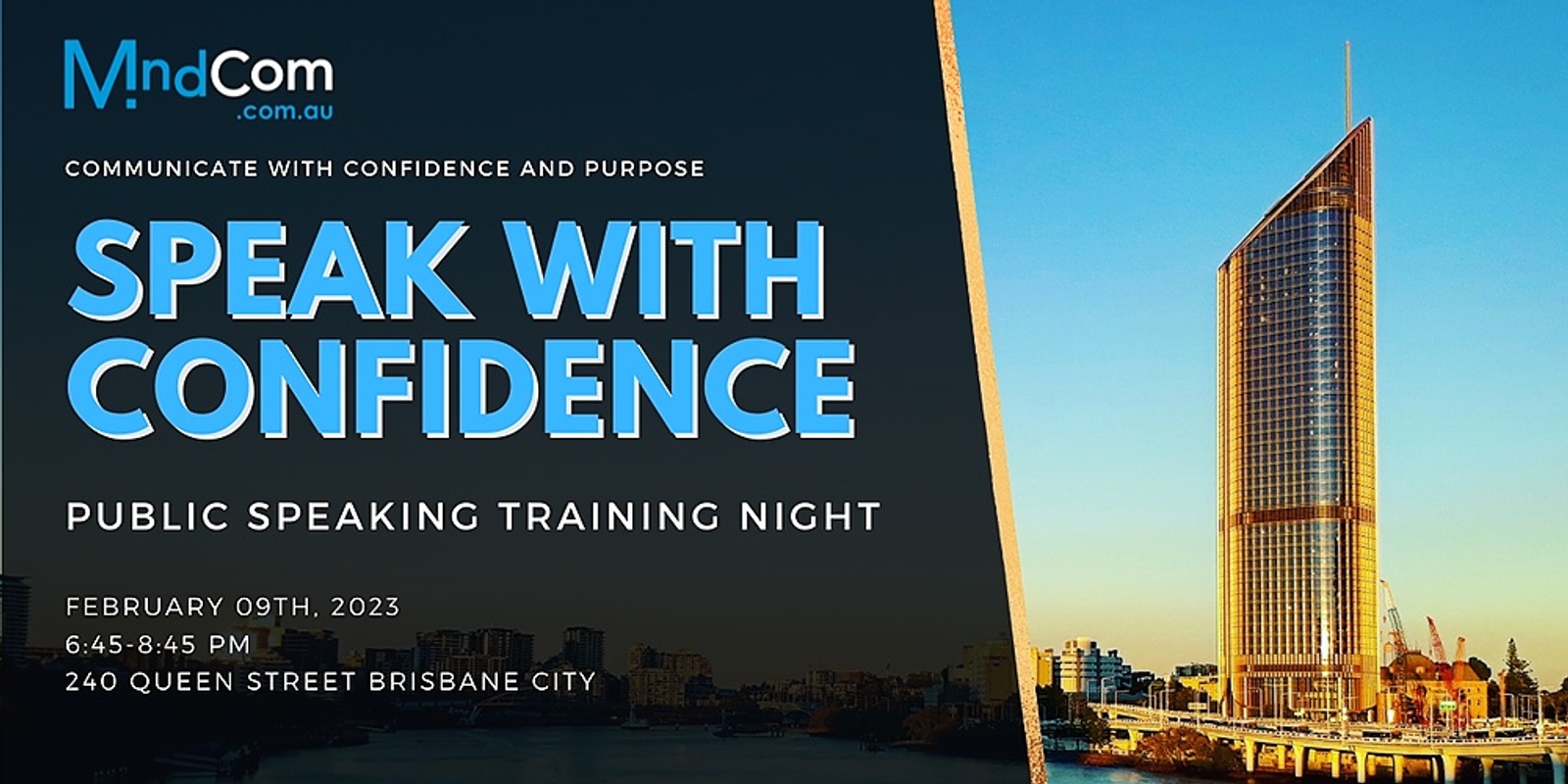 Banner image for Speak with Confidence - public speaking training night