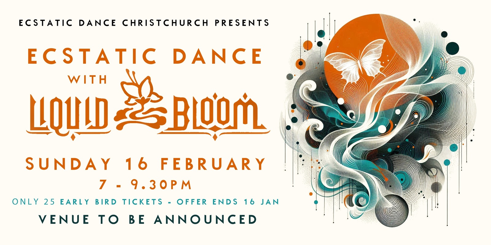 Banner image for Ecstatic Dance Christchurch with LIQUID BLOOM [USA]