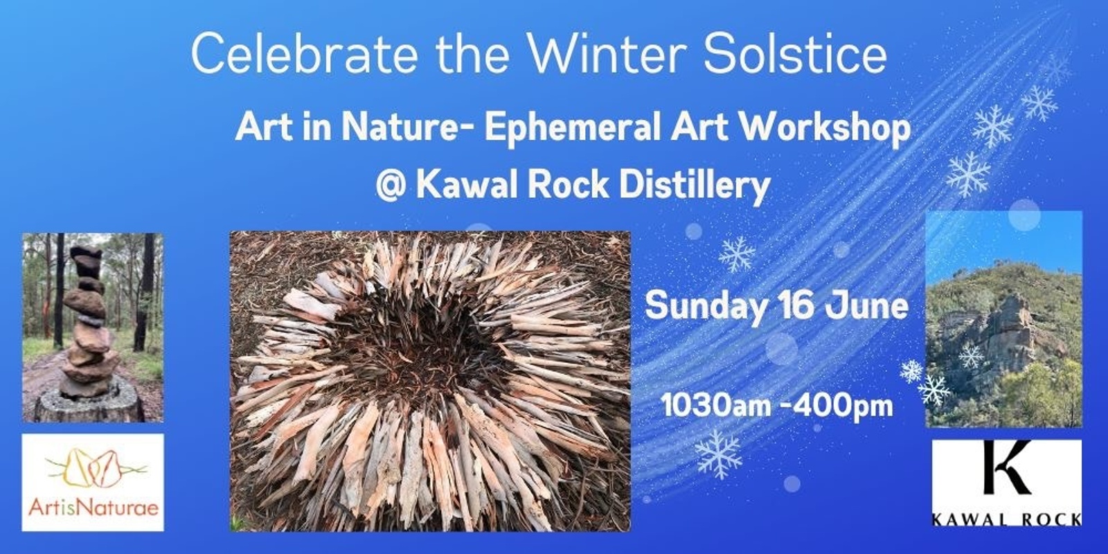Banner image for Winter Solstice Ephemeral Art Workshop 2024