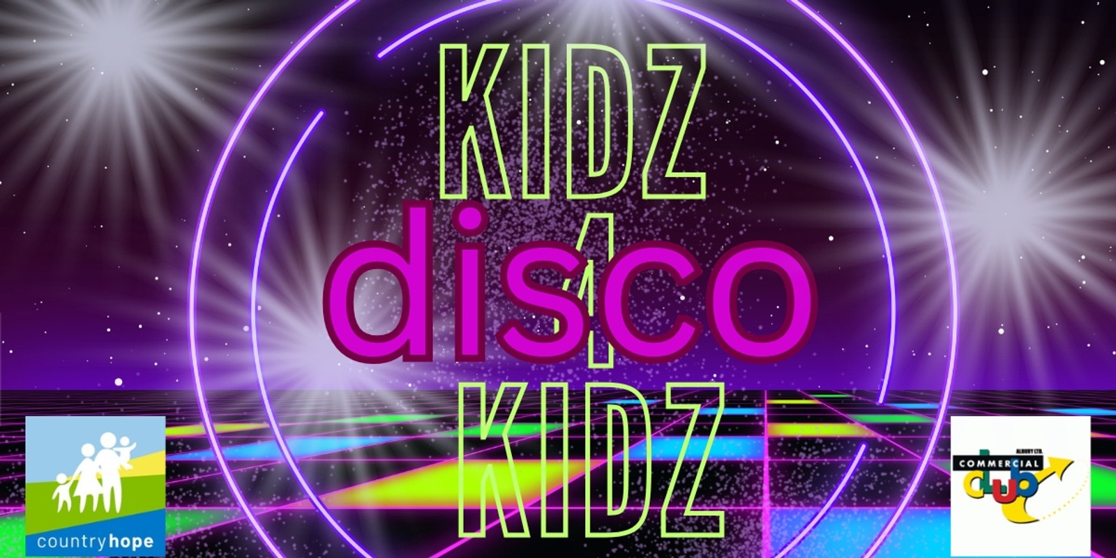 Banner image for 'Kidz 4 Kidz' Community DISCO for school kids!