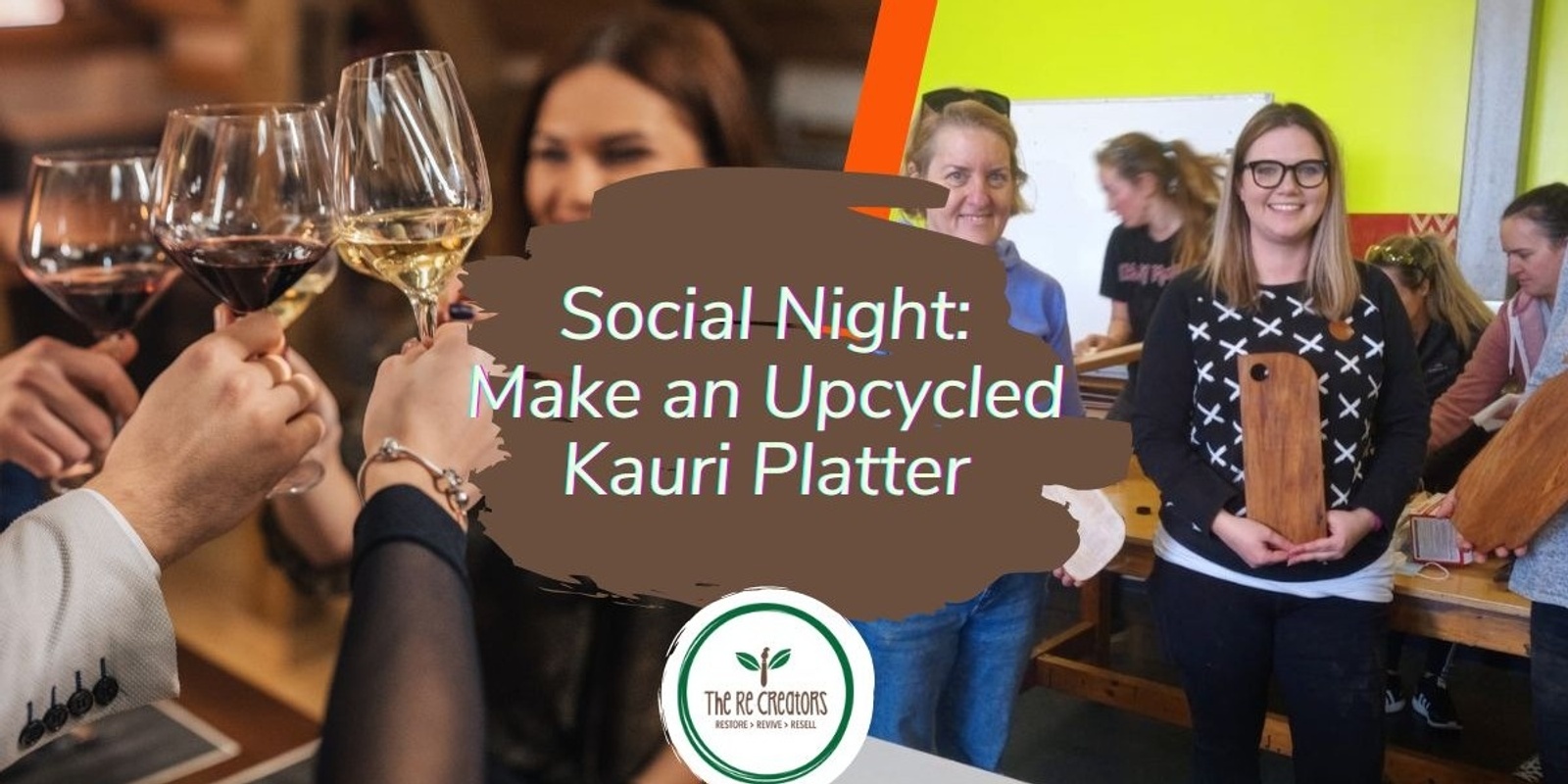 Banner image for Social Night, Make an Upcycled Kauri Platter, West Auckland RE: MAKER SPACE, Friday 15 November, 6pm - 9pm 