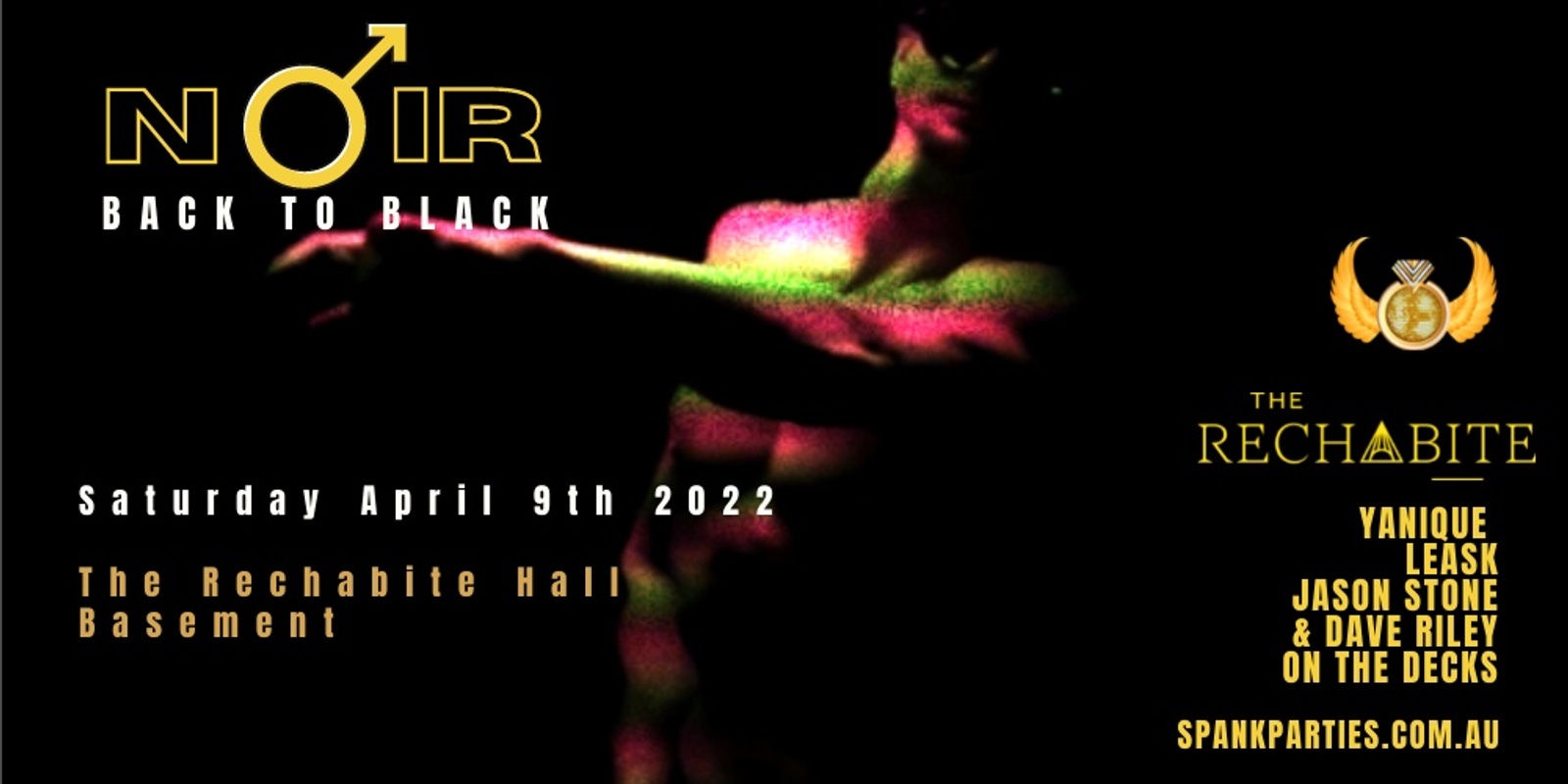 Banner image for NOIR: Mens Underground Rave - Back To Black