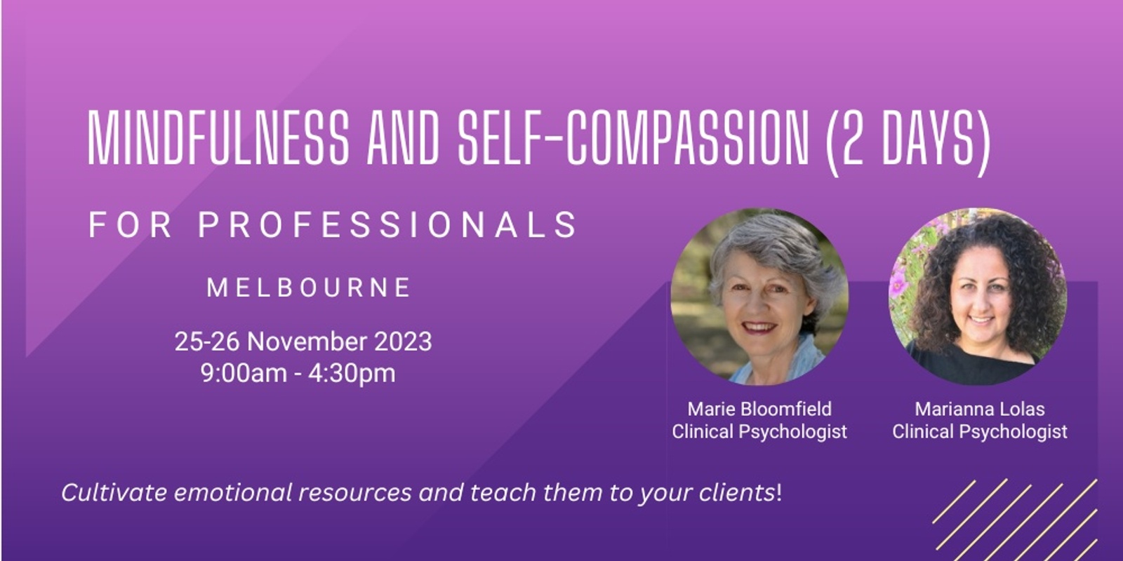 Banner image for Mindfulness and  Self-Compassion for Professionals (2 -Day) - Melbourne