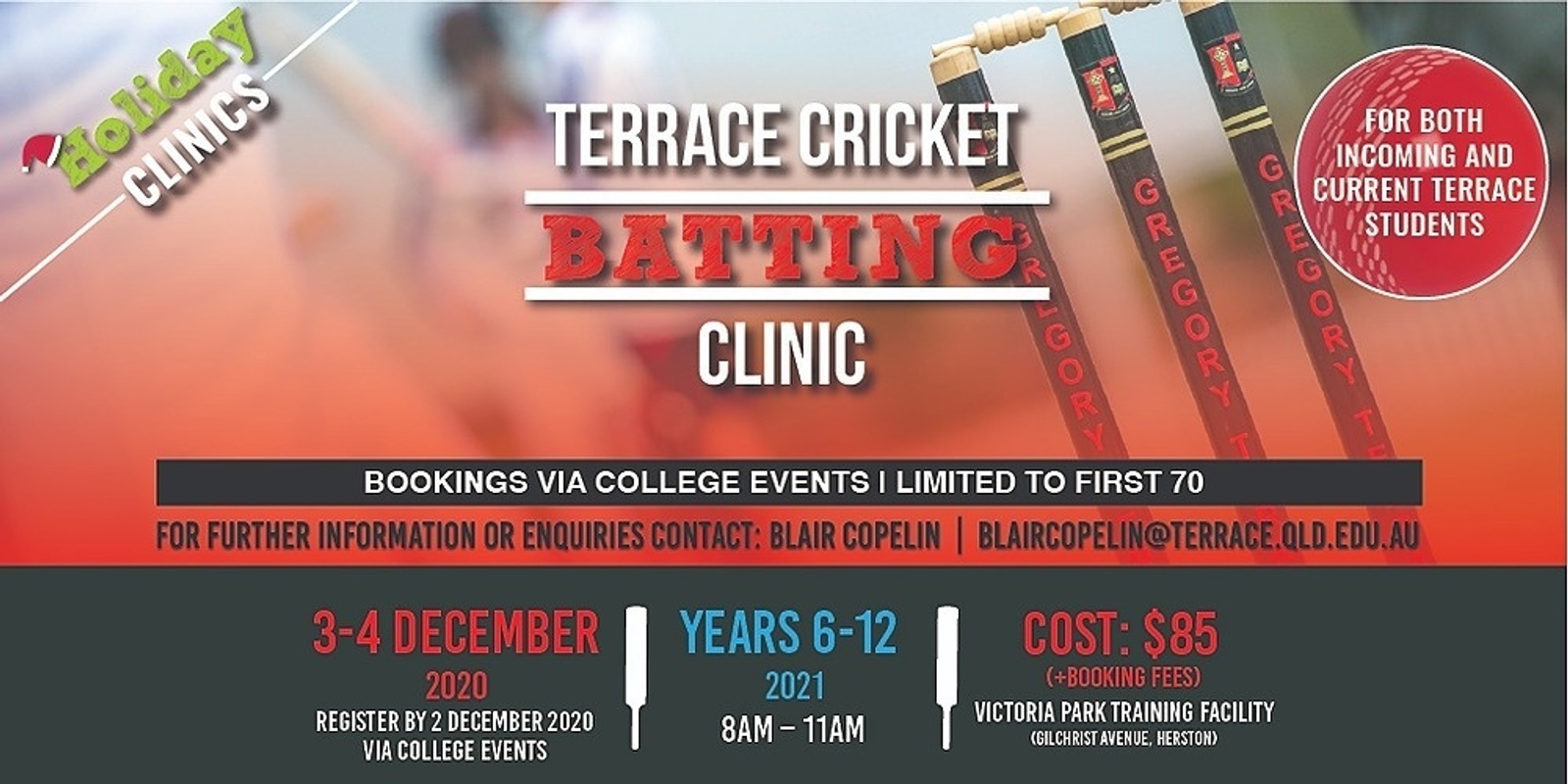 Banner image for Terrace Cricket Batting Clinic #2
