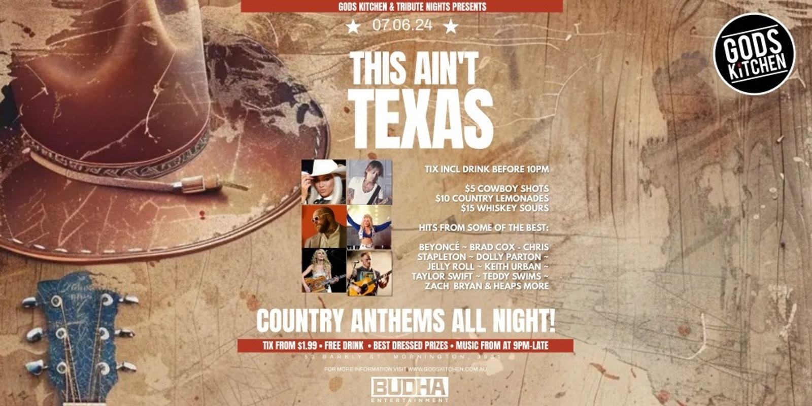 Banner image for This Ain't Texas - Country Themed Music Night