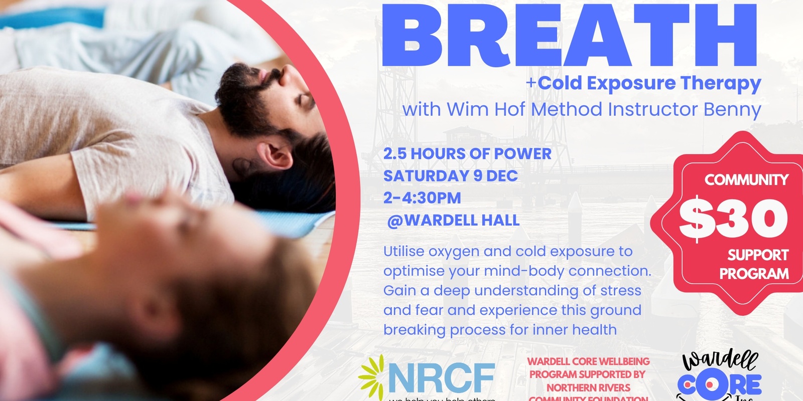 Banner image for Breathwork and Cold Exposure Therapy (DEC) : Wardell Wellbeing Programs