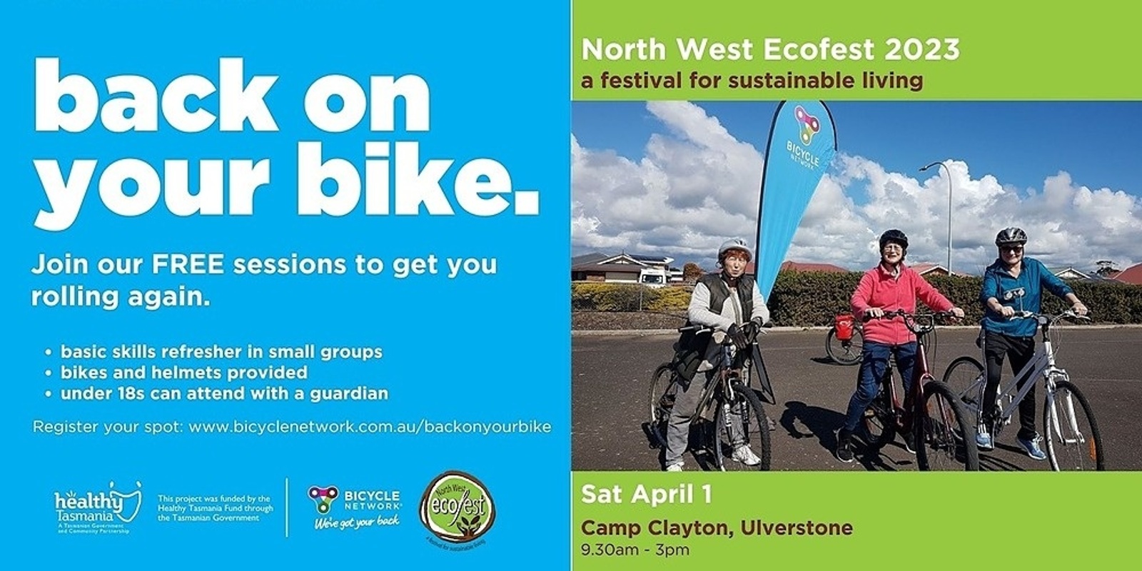 Banner image for Back on your bike. Ecofest (1pm)