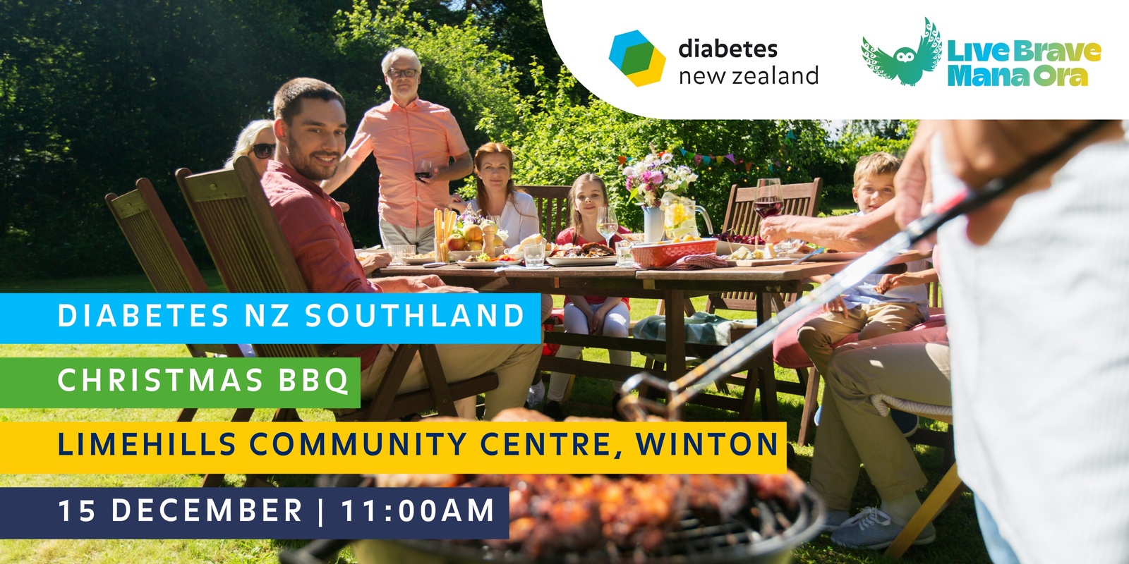 Banner image for Diabetes NZ Southland Youth: Christmas BBQ!