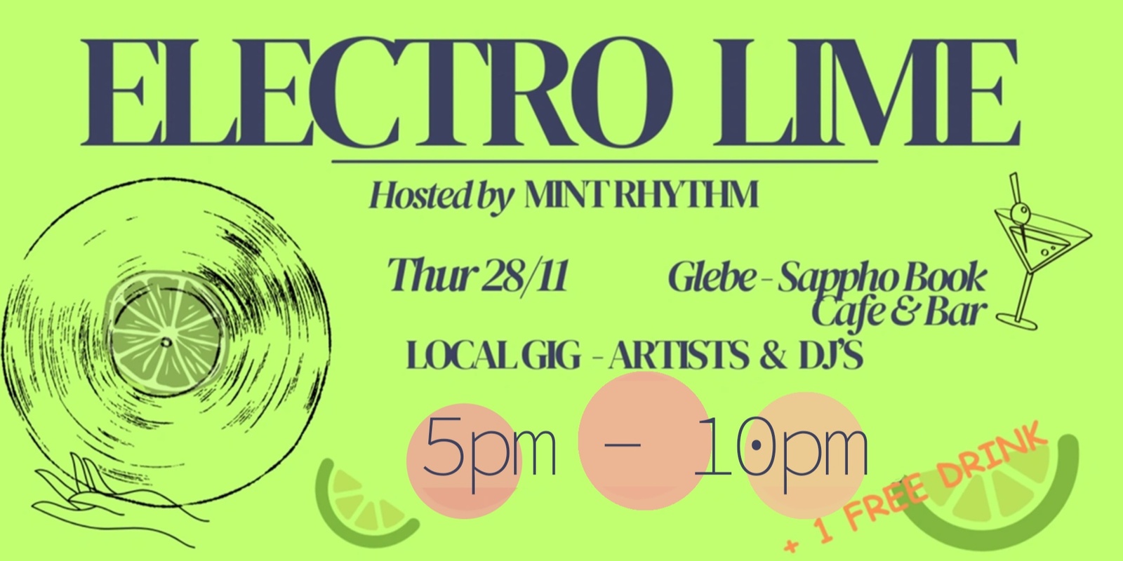 Banner image for Electro Lime (Electronic Gig - Glebe)