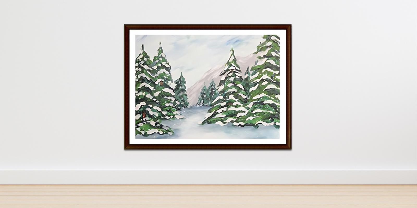 Banner image for Snow On the pines Instructed Painting Event