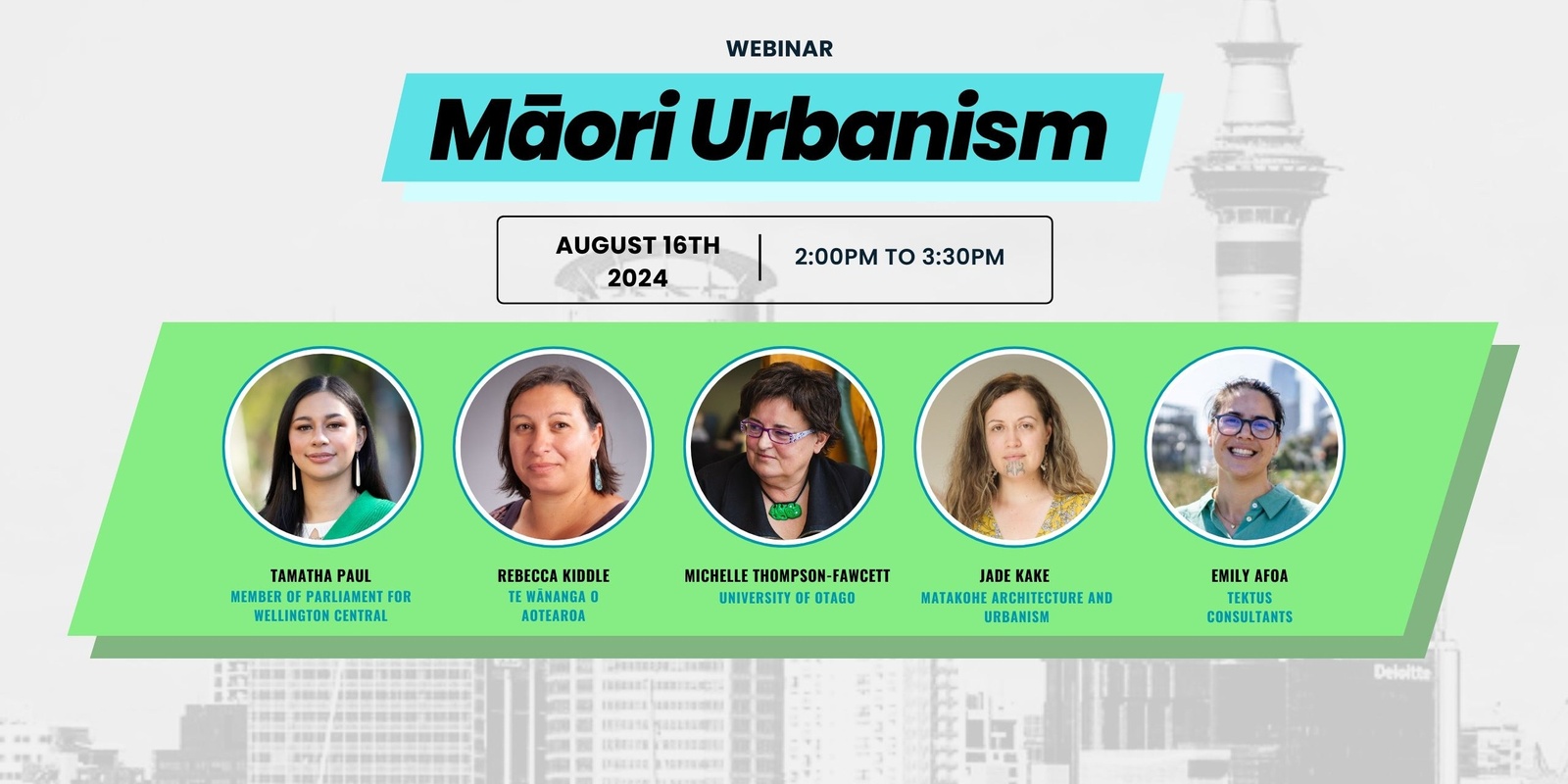 Banner image for Webinar:  Māori Urbanism
