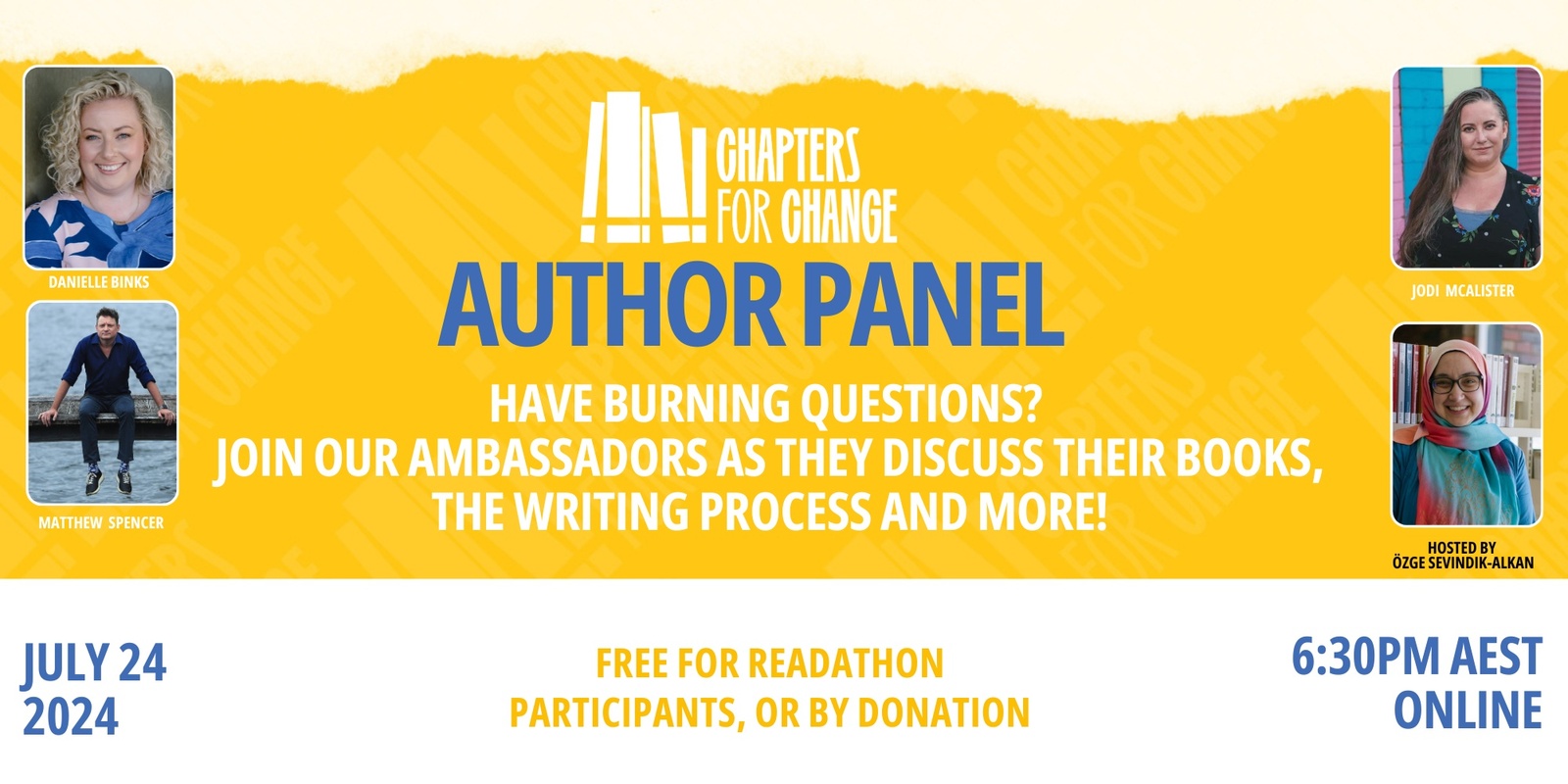 Banner image for Author Panel - Chapters for Change