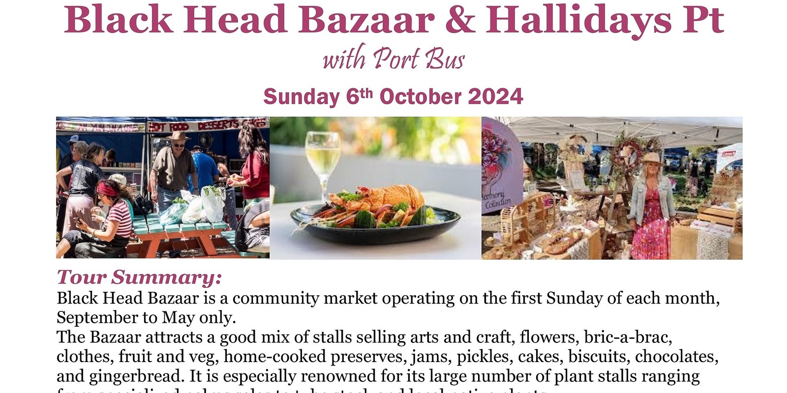 Banner image for Black Head Bazaar & Halliday's Point