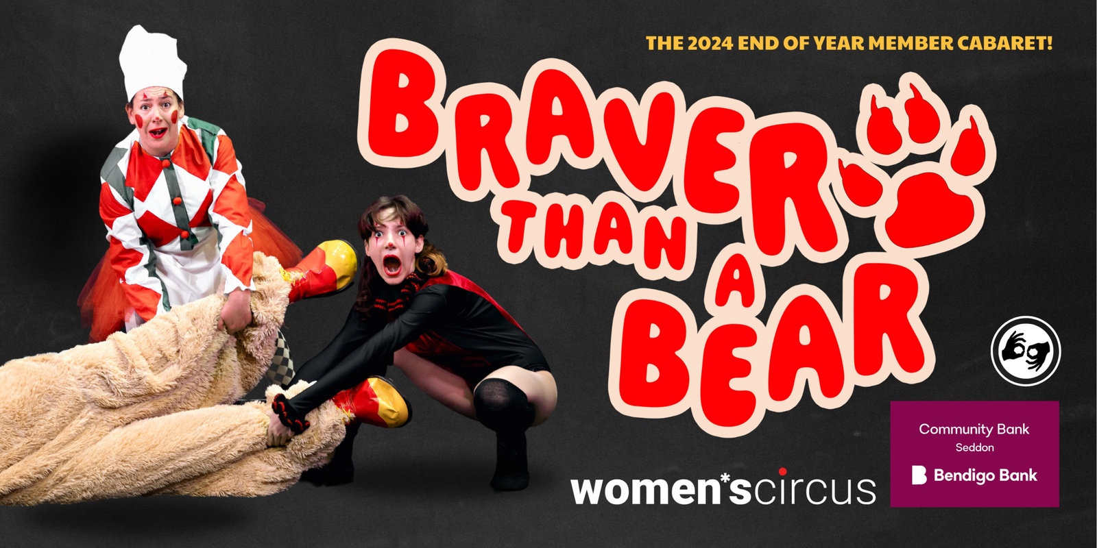 Banner image for Braver than a Bear: Women's Circus End of Year Cabaret 2024