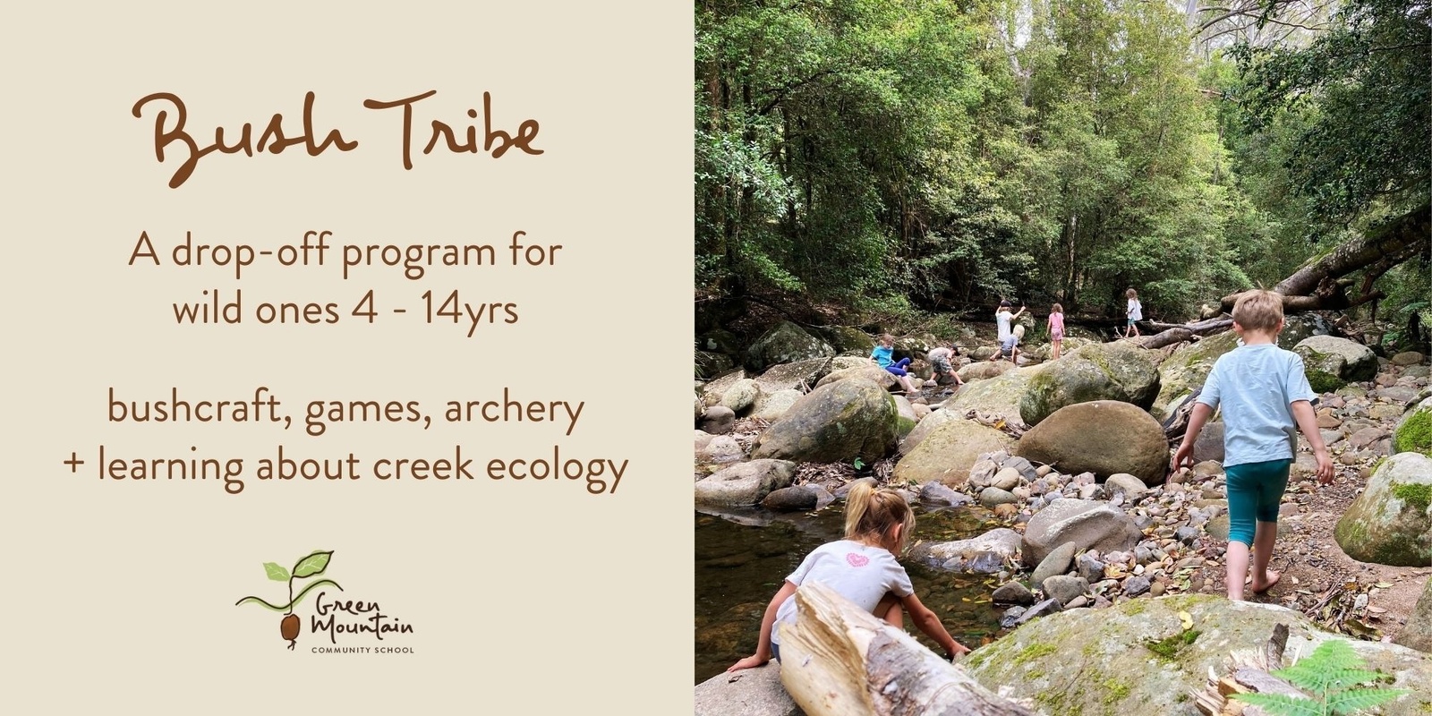 Banner image for Bush Tribe (4-14yrs) - Creeks + Critters early summer