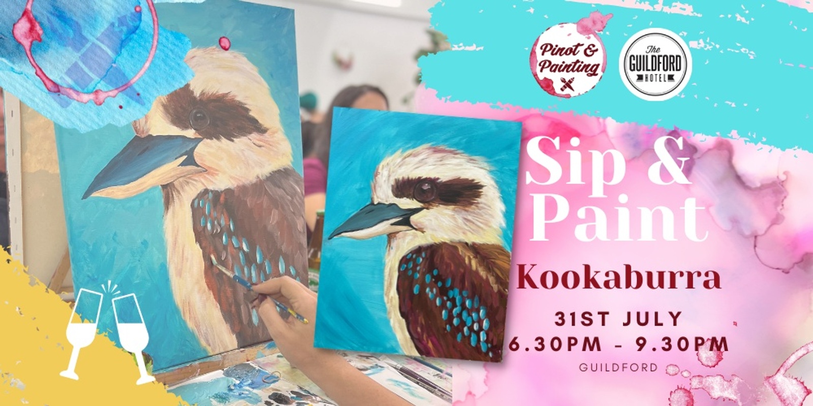 Banner image for Kookaburra  - Sip & Paint @ The Guildford Hotel