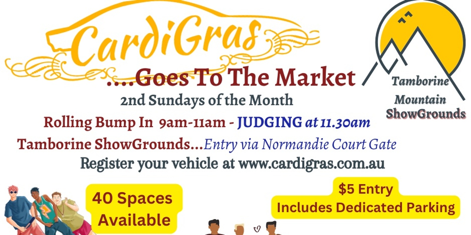 Banner image for CardiGras Goes To the Markets Tamborine Mountain