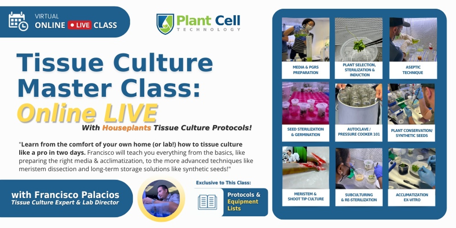Banner image for Online LIVE Tissue Culture Master Class: Houseplants