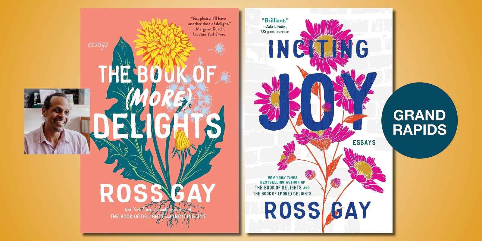 Banner image for Inciting Joy & The Book of (More) Delights with Ross Gay