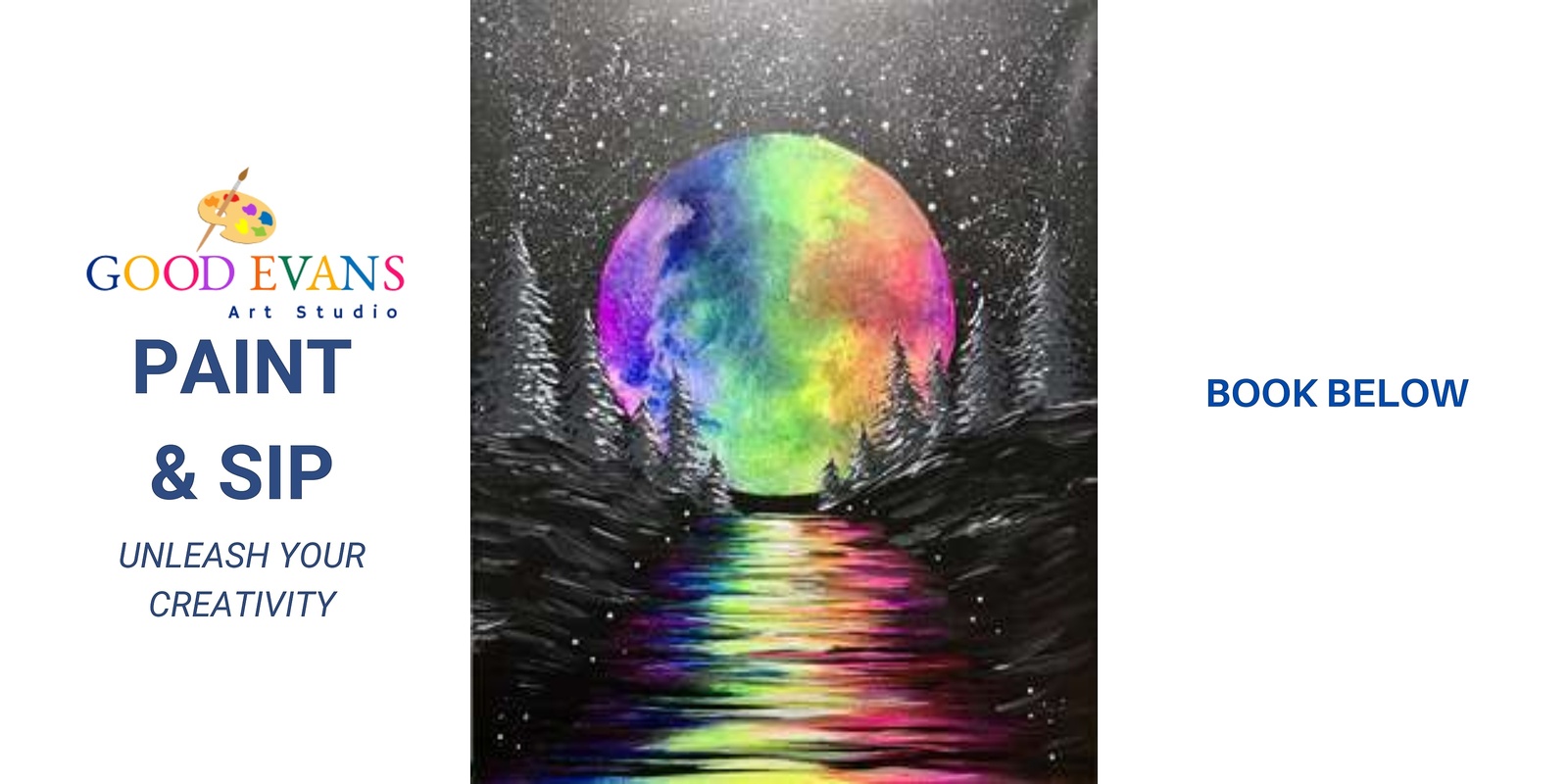 Banner image for Paint and Sip Cherry Street Sports - Rainbow Moon