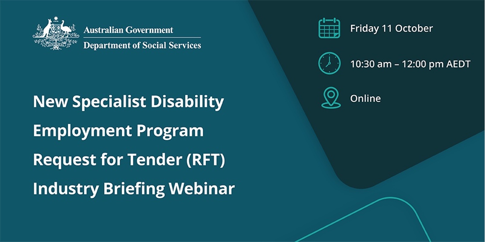 Banner image for Request for Tender (RFT) - Industry Briefing Webinar