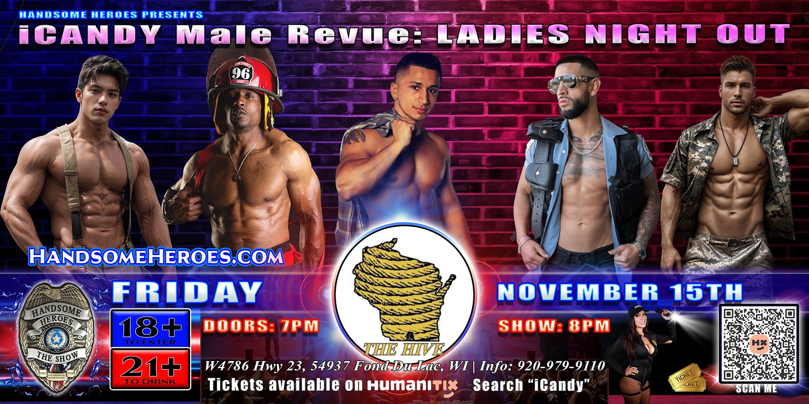 Banner image for Fond Du Lac, WI - Handsome Heroes Presents: iCandy Male Revue @ The Hive FDL