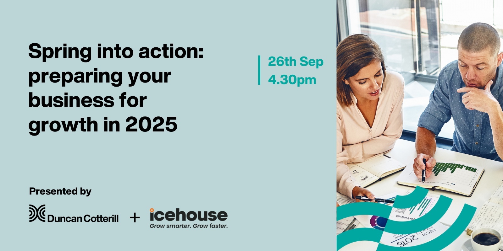 Banner image for Spring into action: preparing your business for growth in 2025 - presented by Duncan Cotterill and Icehouse