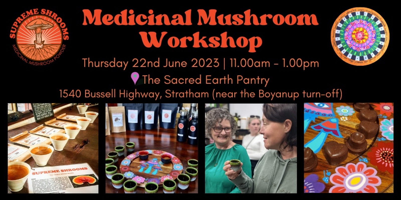 Banner image for Medicinal Mushrooms Workshop at Sacred Earth Pantry, Stratham