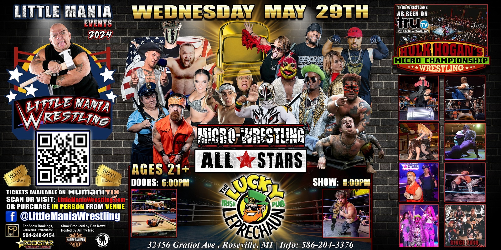 Banner image for Roseville, MI -- Micro-Wresting All * Stars: Little Mania Rips Through The Ring!