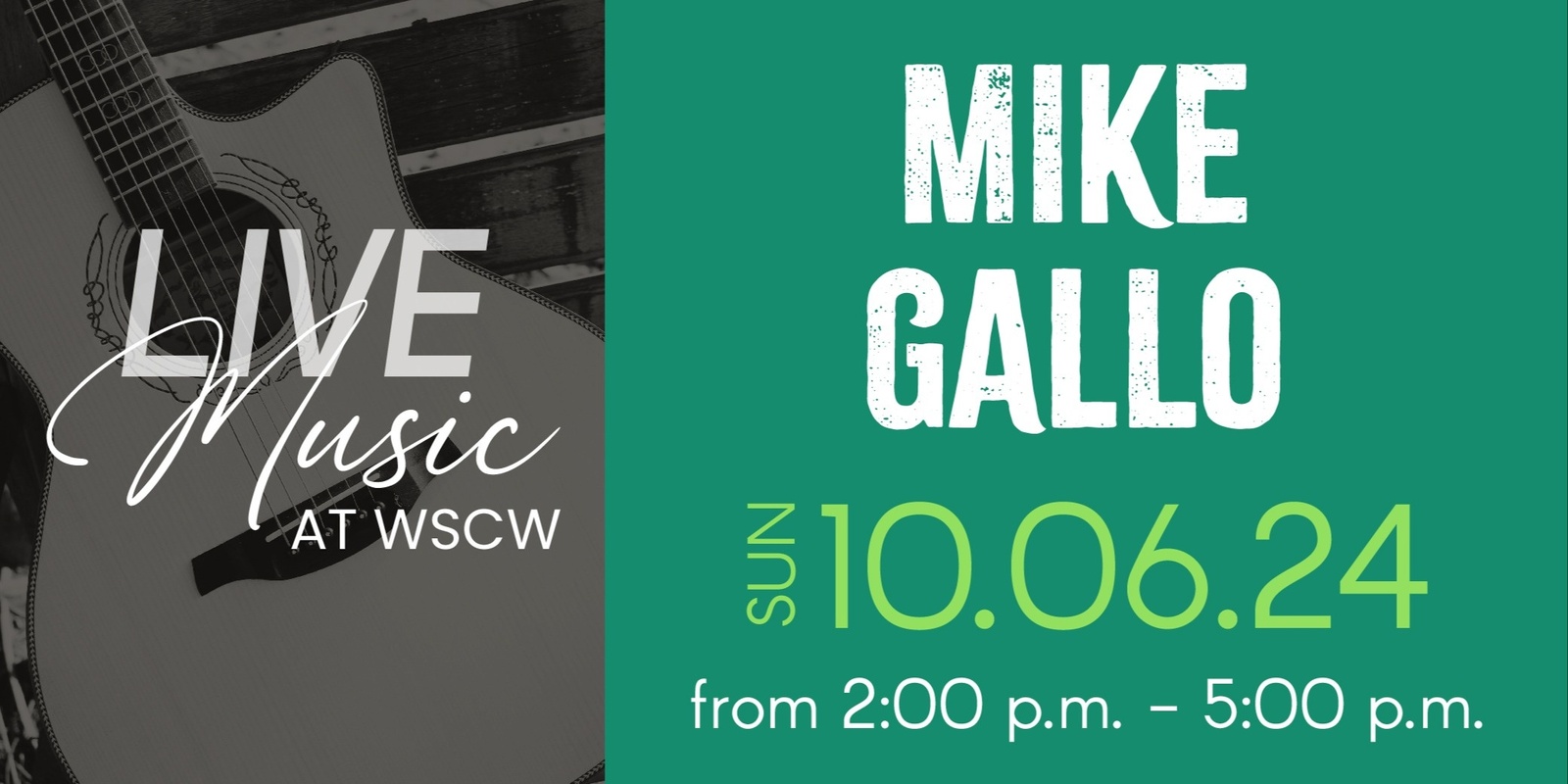 Banner image for Mike Gallo Live at WSCW October 6