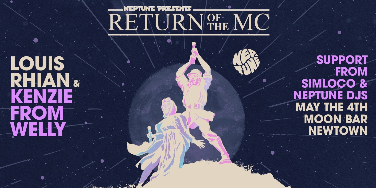 Banner image for Return of the MC: Louis Rhian & Kenzie From Welly 
