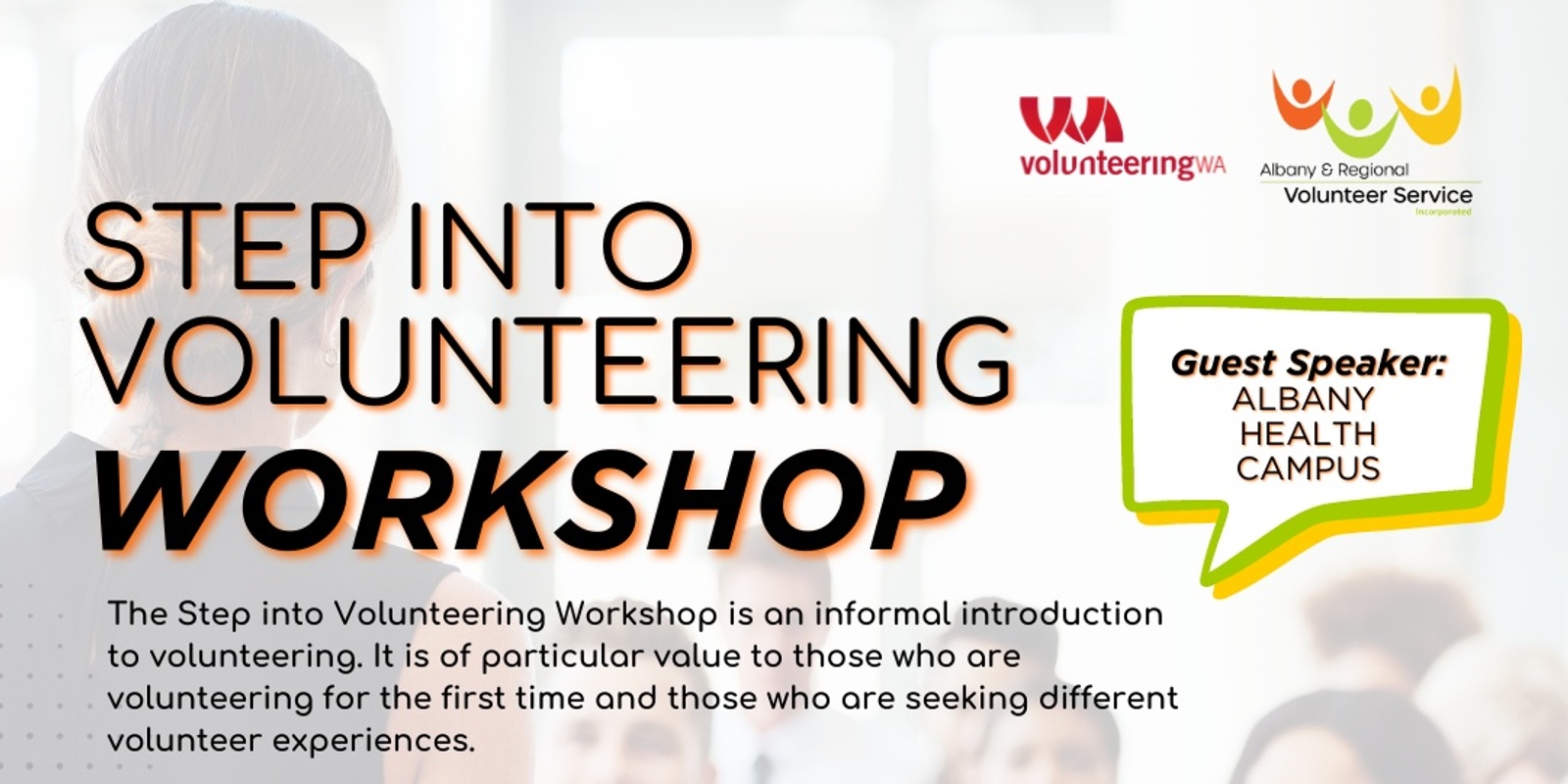 Banner image for Step into Volunteering - Albany Health Campus