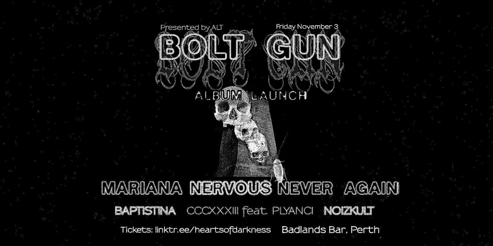 Banner image for BOLT GUN 'THE TOWER' LP LAUNCH @ BADLANDS :: FRIDAY NOVEMBER 3