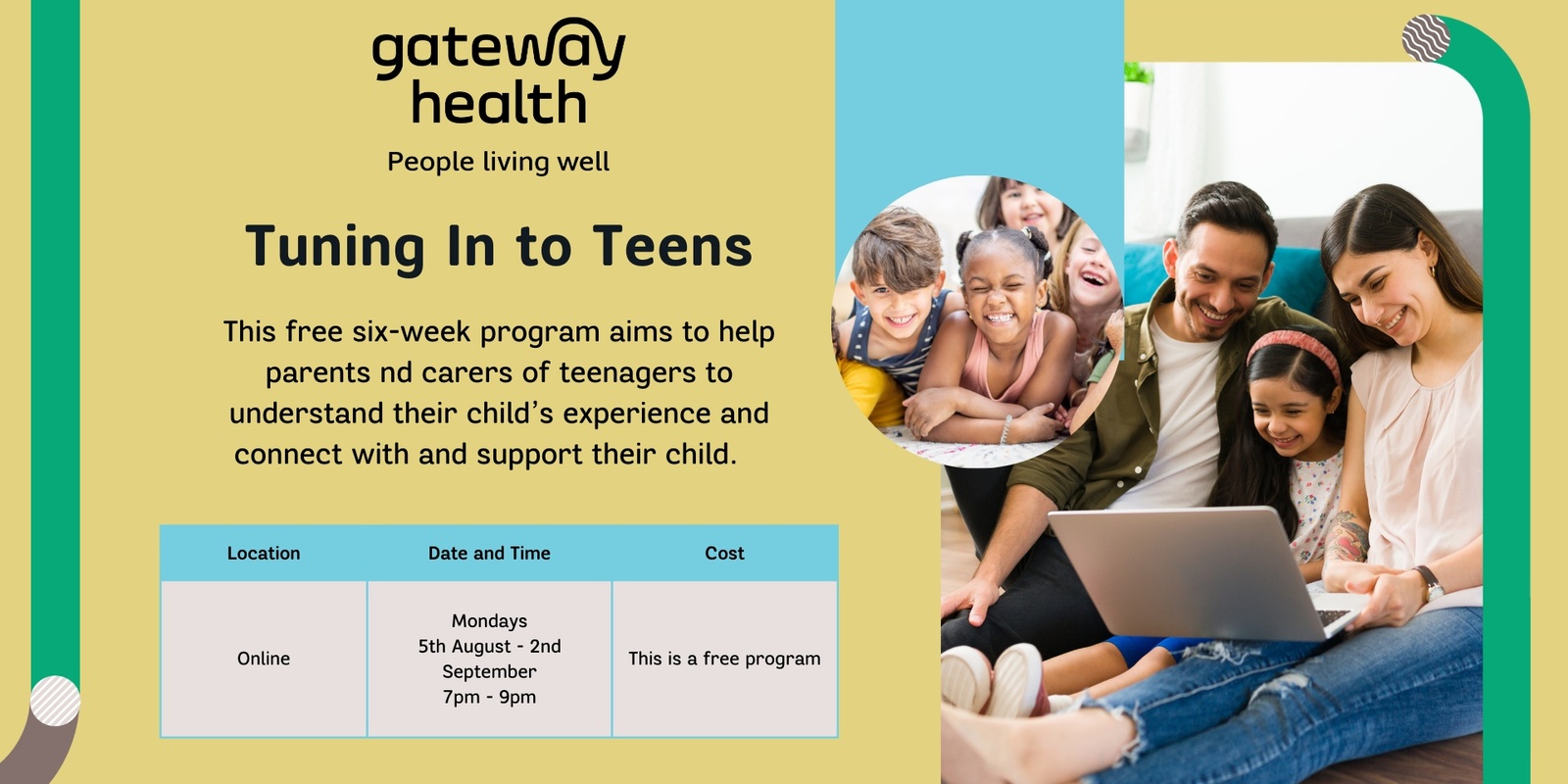 Banner image for Tuning in to Teens - Emotionally Intelligent Parenting (10 Years+) 