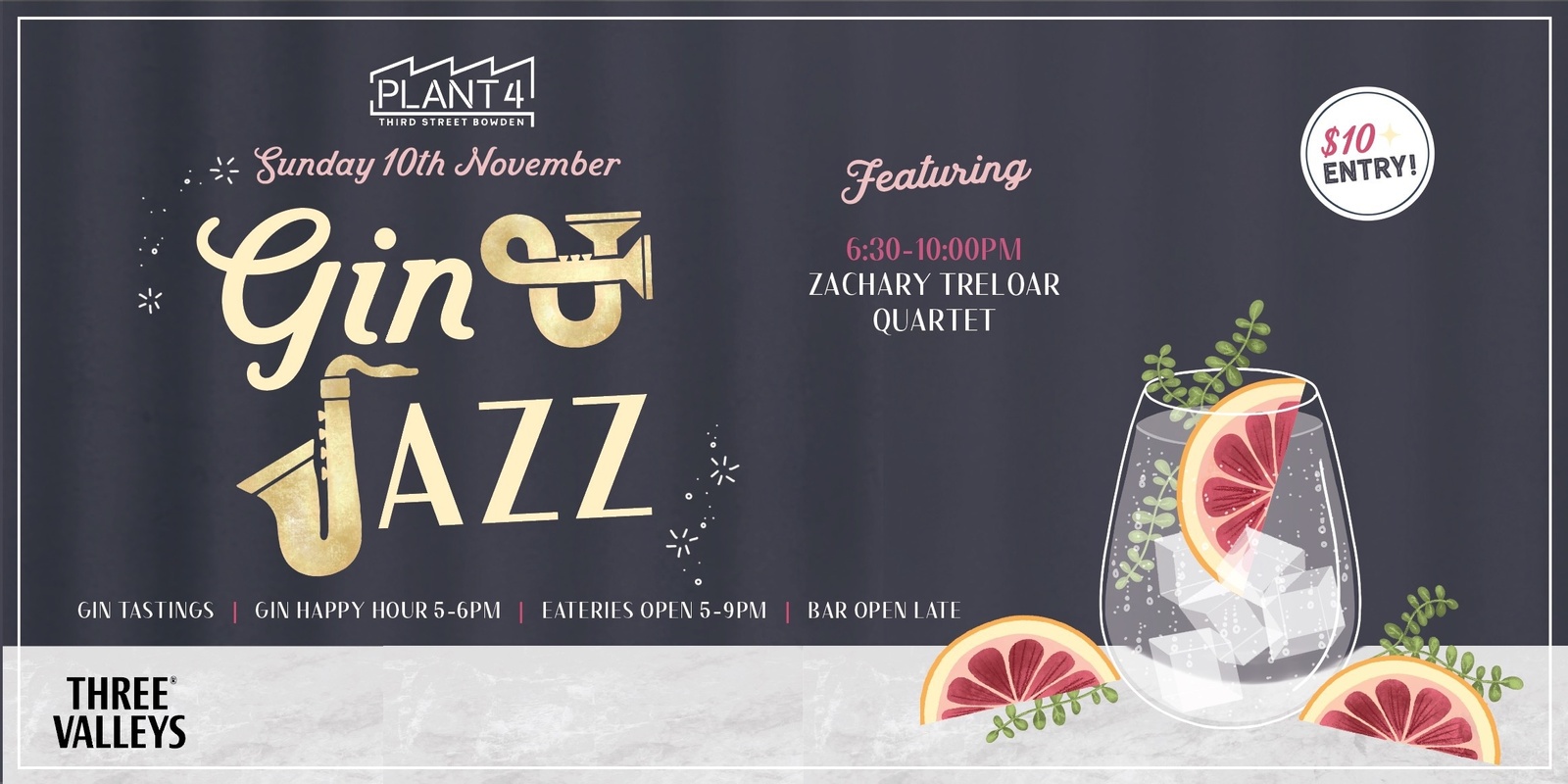 Banner image for Gin & Jazz at Plant 4