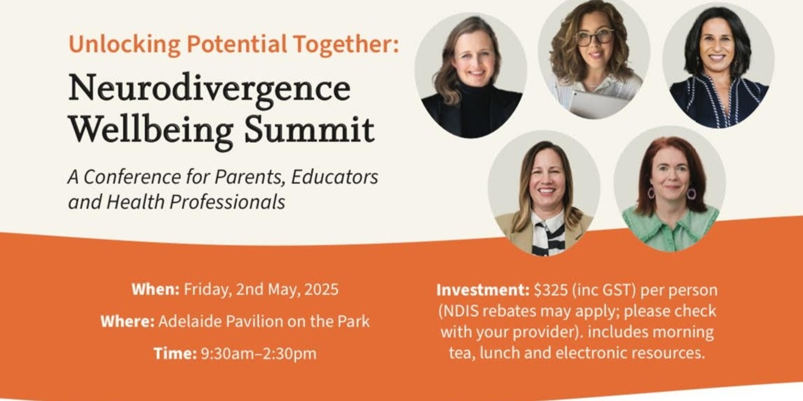 Banner image for Unlocking Potential Together: Neurodivergence Wellbeing Summit A Conference for Parents, Educators and Health Professionals