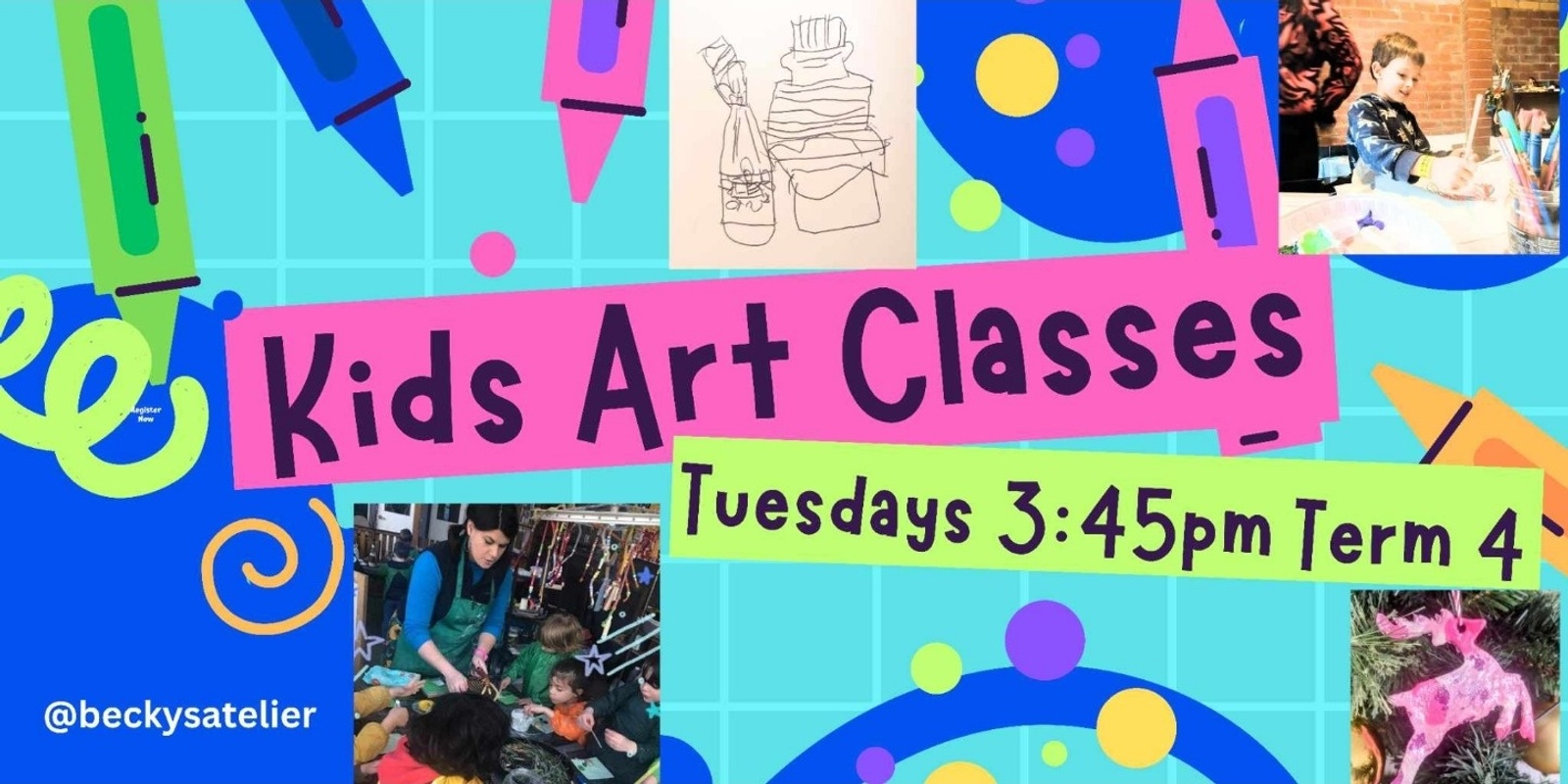 Banner image for Kids Art Class: Term 4 : Various mediums 