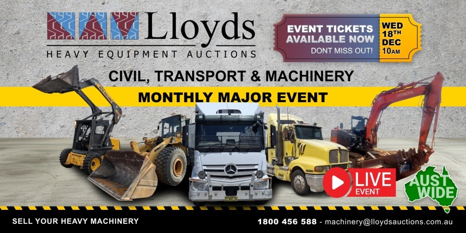 Banner image for Civil, Transport and Machinery Major Monthly Event. LIVE 