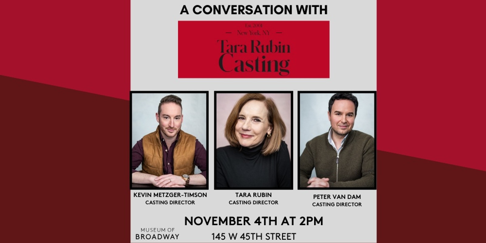 Banner image for A Conversation with Tara Rubin Casting