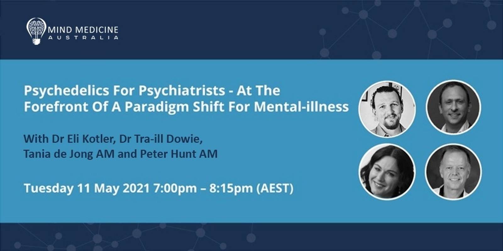 Banner image for FREE WEBINAR: Psychedelics For Psychiatrists - At The Forefront Of A Paradigm Shift For Mental-illness