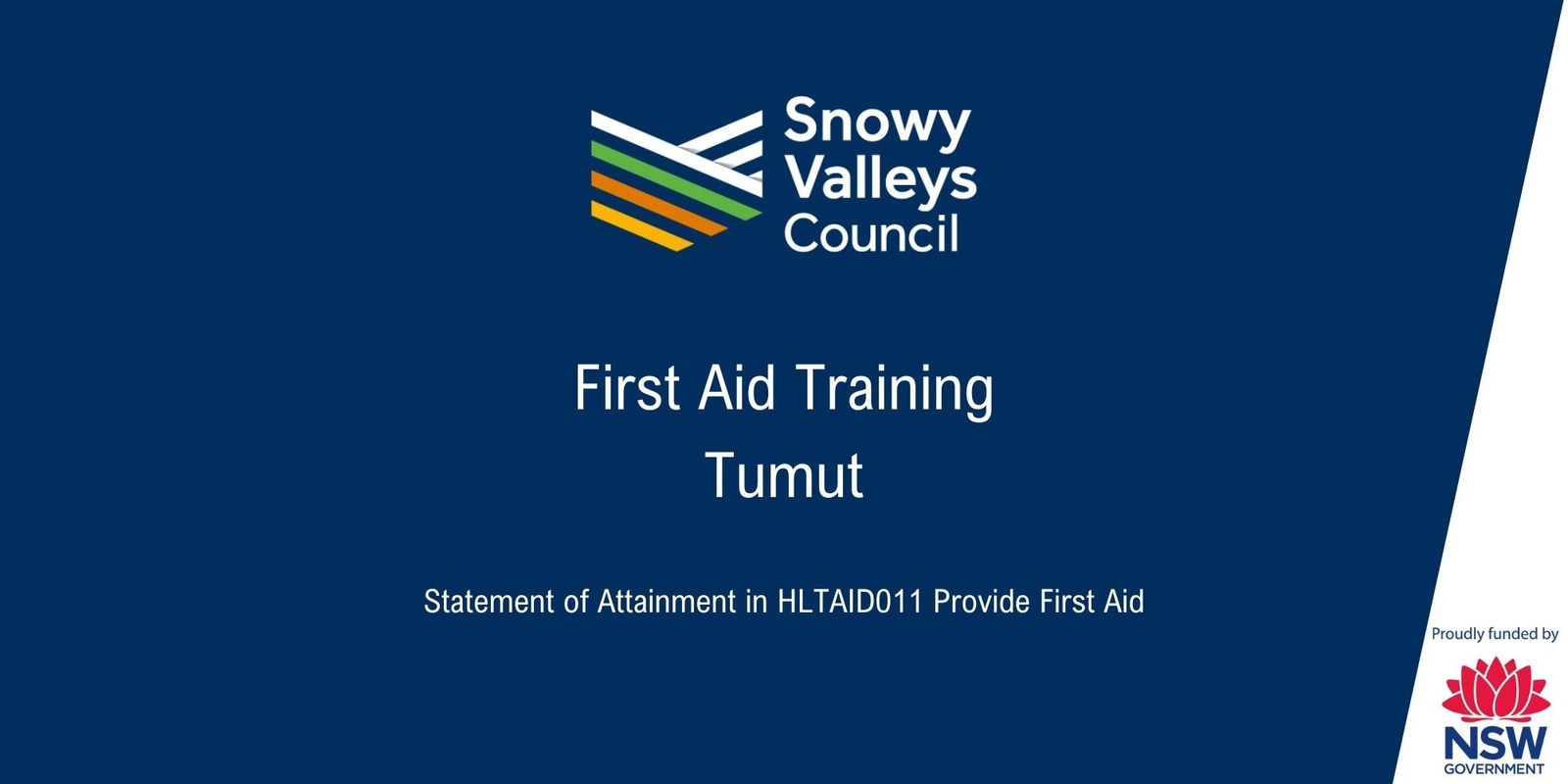 Banner image for First Aid Training - Tumut