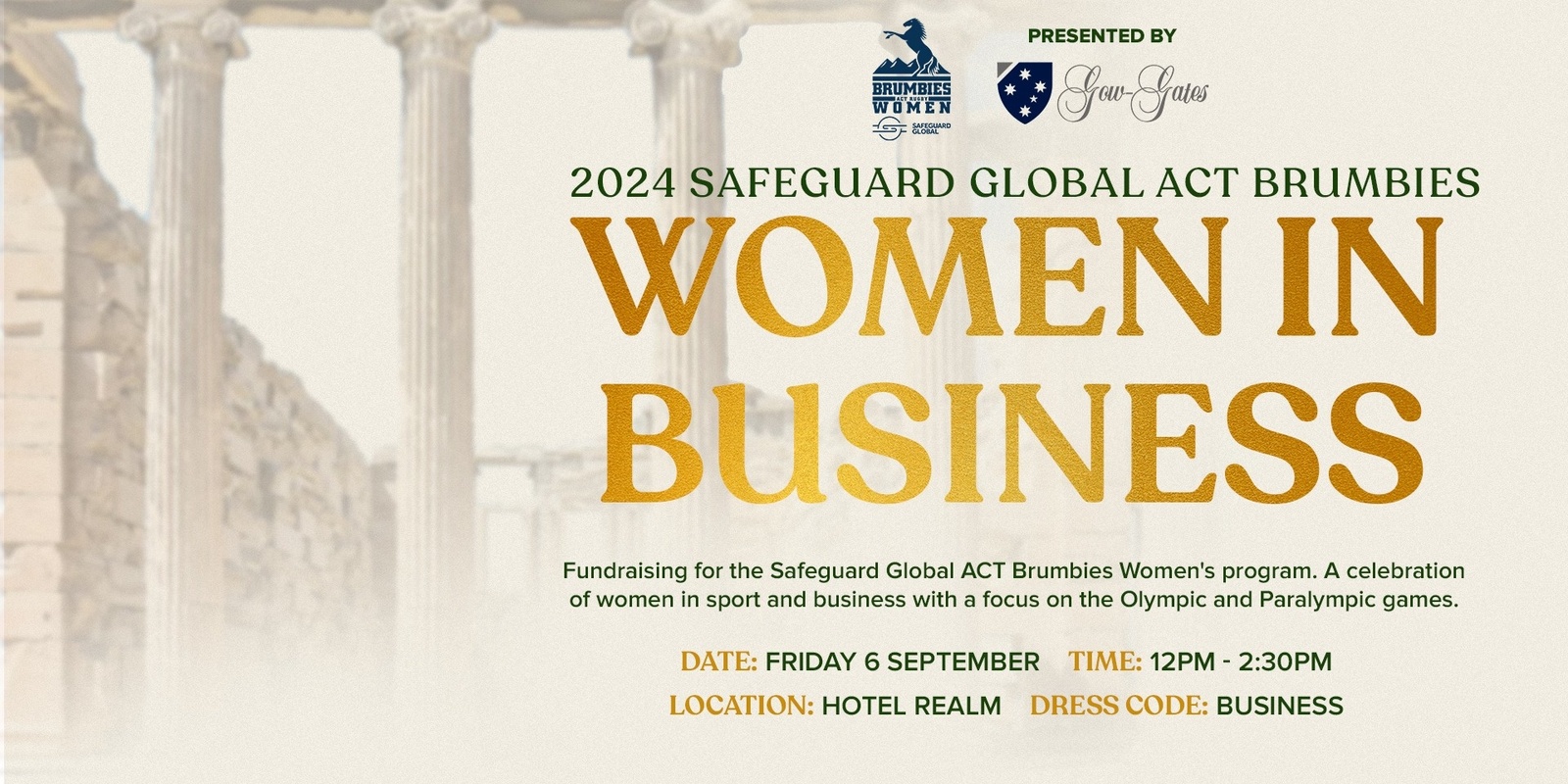 Banner image for Women in Business, Leadership & Sport, Presented by Gow-Gates Insurance Brokers 