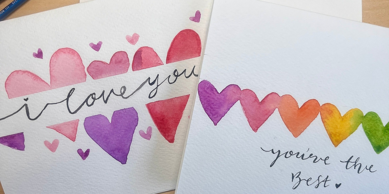 Banner image for Watercolour Valentine's Card workshop with Victoria Giles