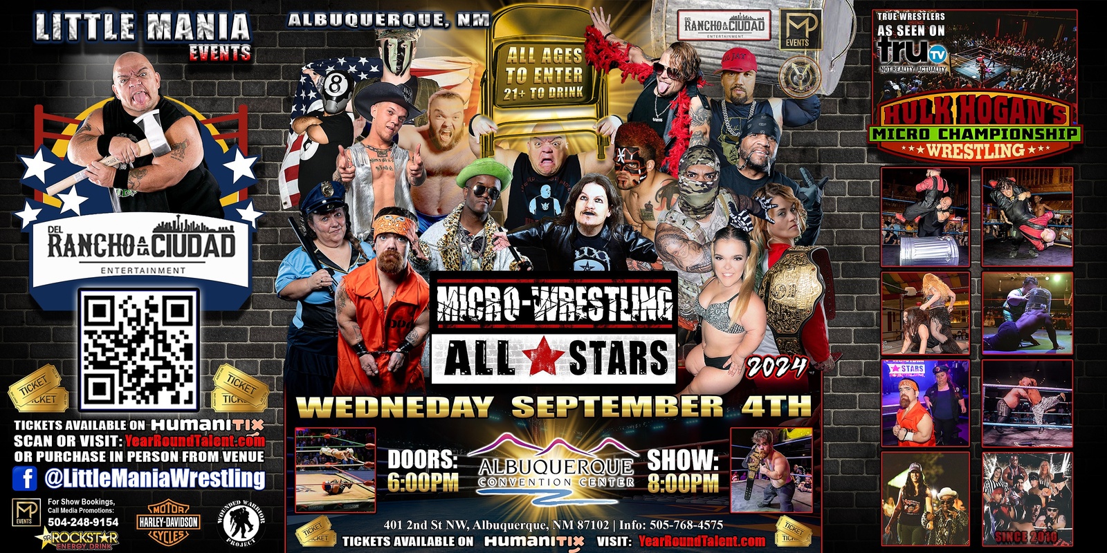 Banner image for Albuquerque, NM - Micro Wrestling All * Stars: Little Mania Crushes the Convention Center!