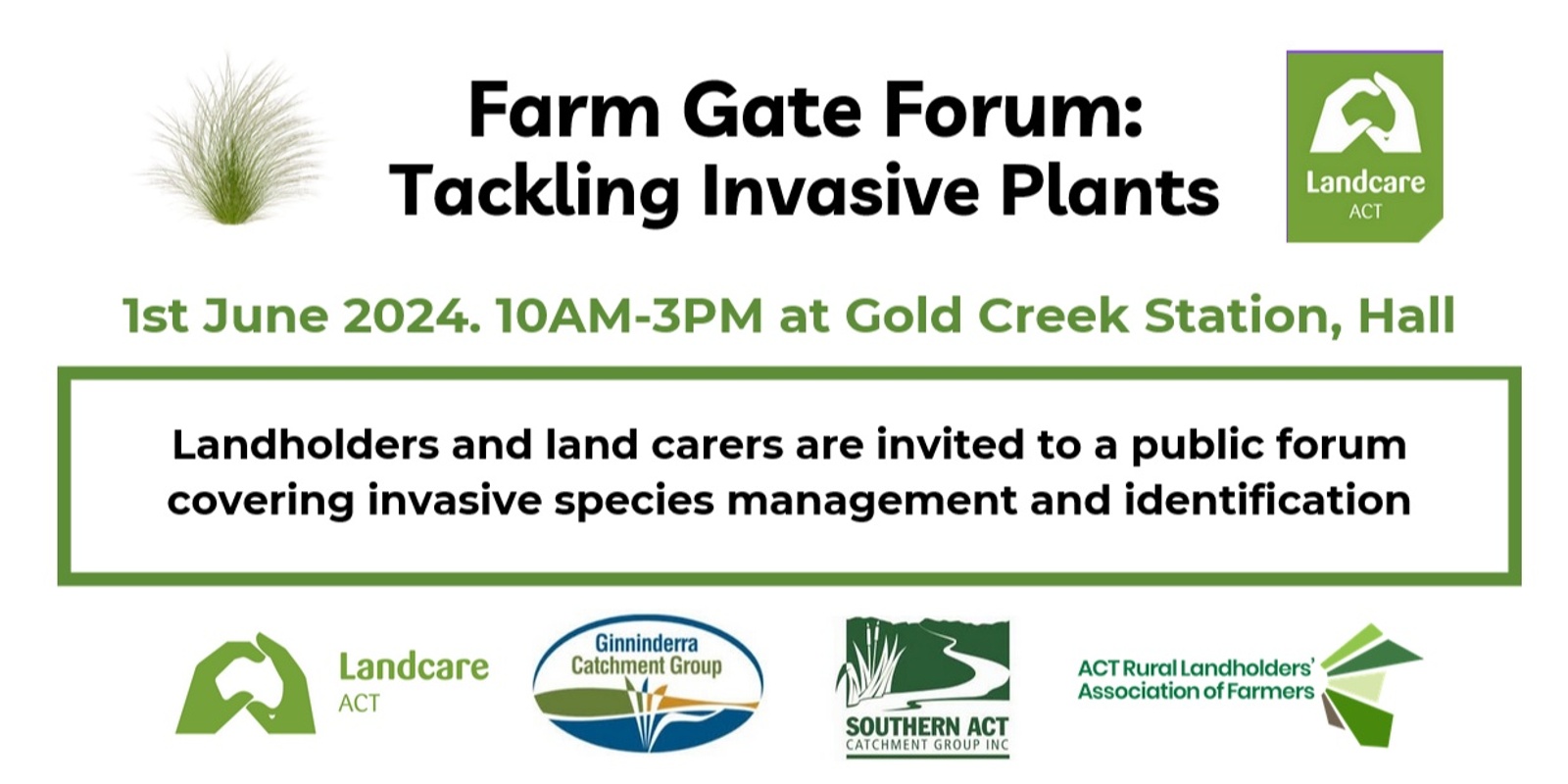 Banner image for Public Farm Gate Forum: Tackling Invasive Plants