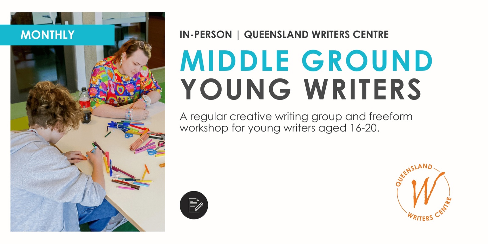 Banner image for Middle Ground - Young Writers Group