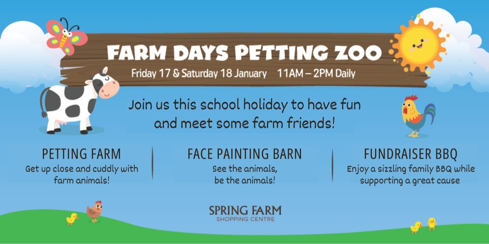 Banner image for Farm Days Petting Zoo | Spring Farm Shopping Centre 