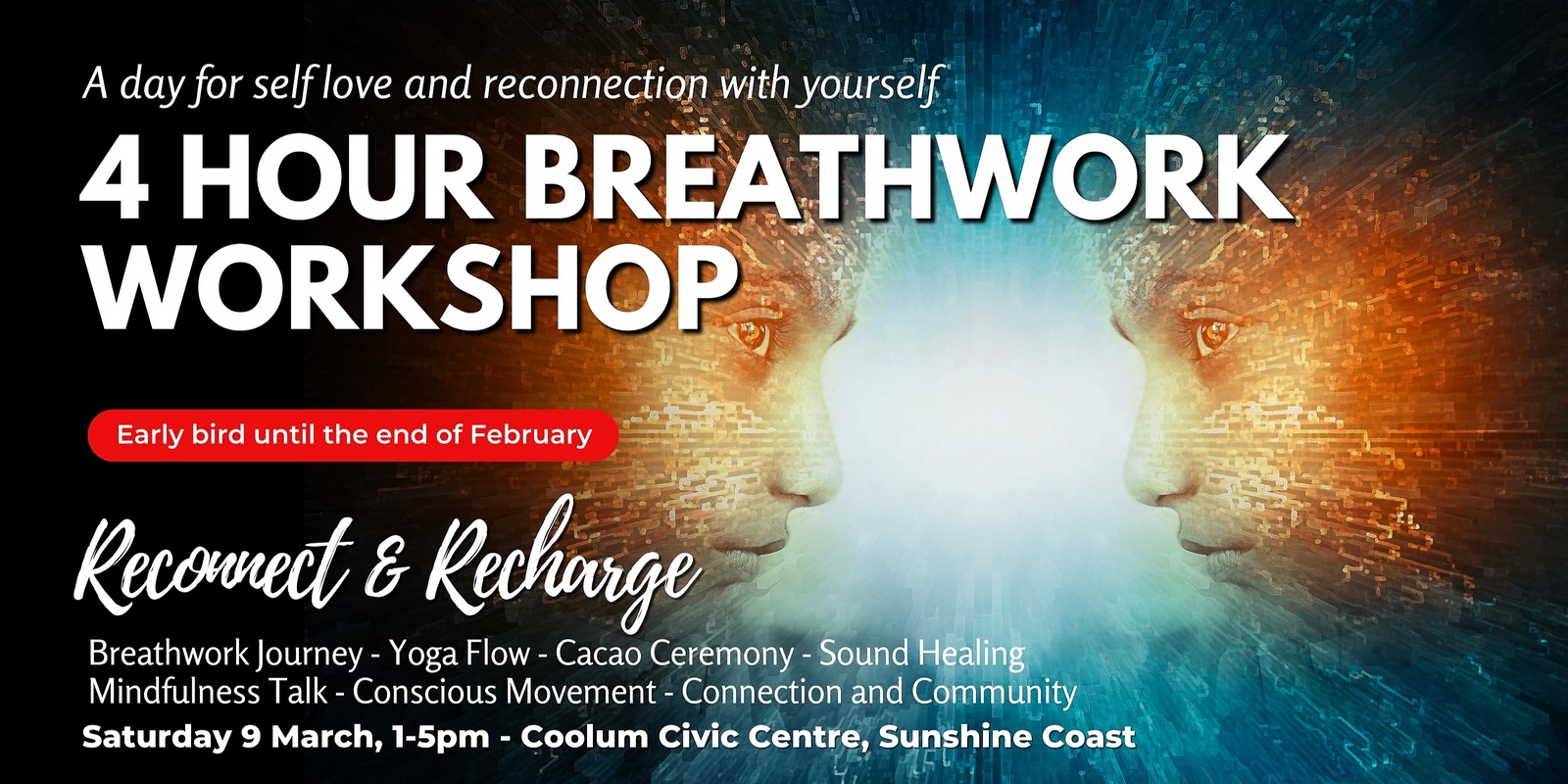 Banner image for 4 Hour Breathwork Workshop - Reconnect and Recharge - Sunshine Coast