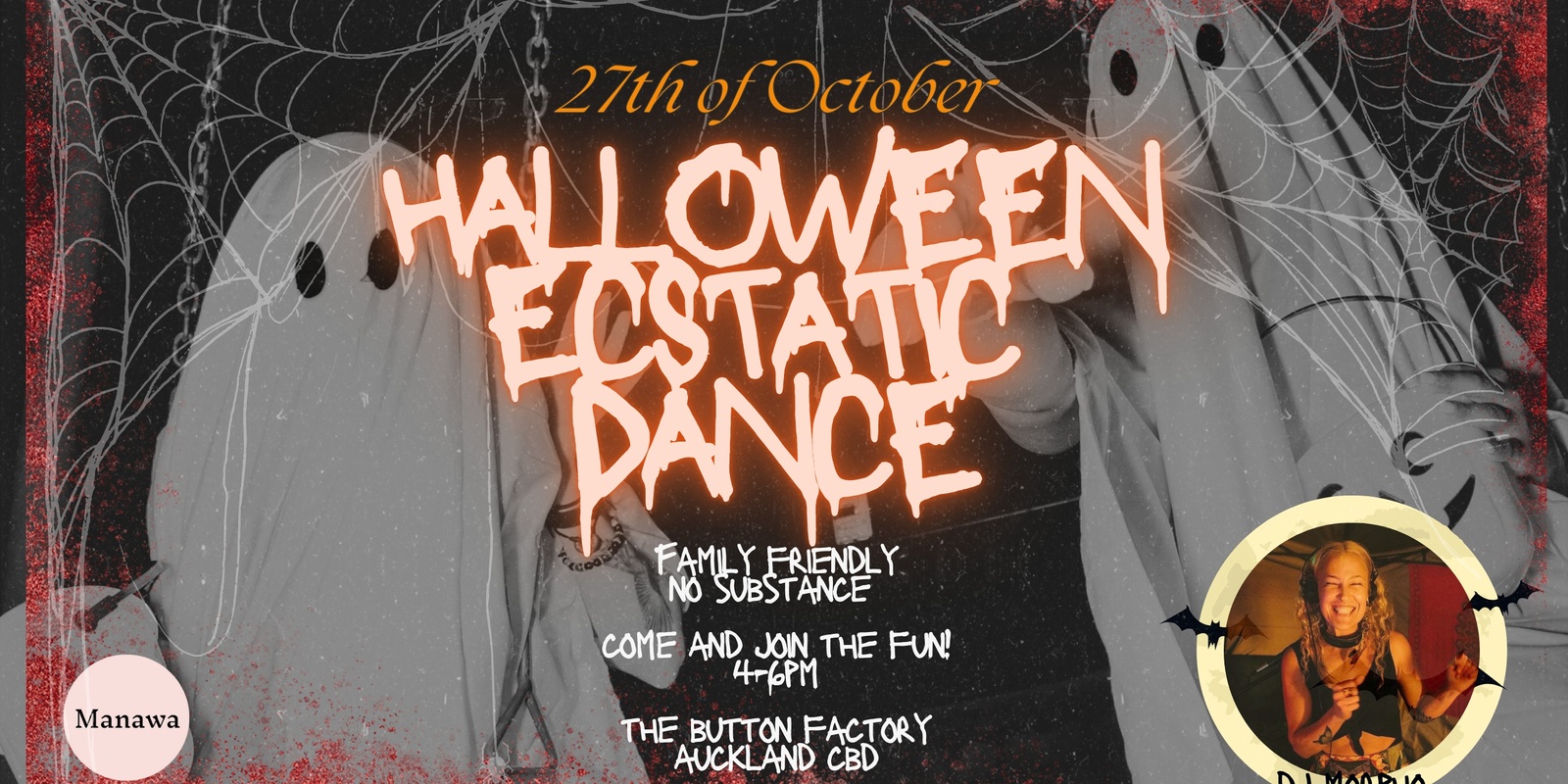 Banner image for Manawa Ecstatic Dance, Family Friendly Halloween Edition!